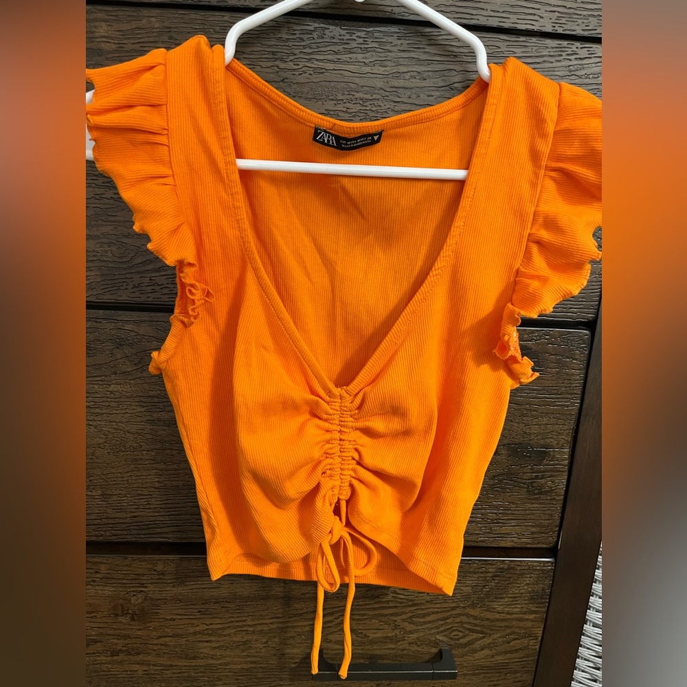 Zara orange top